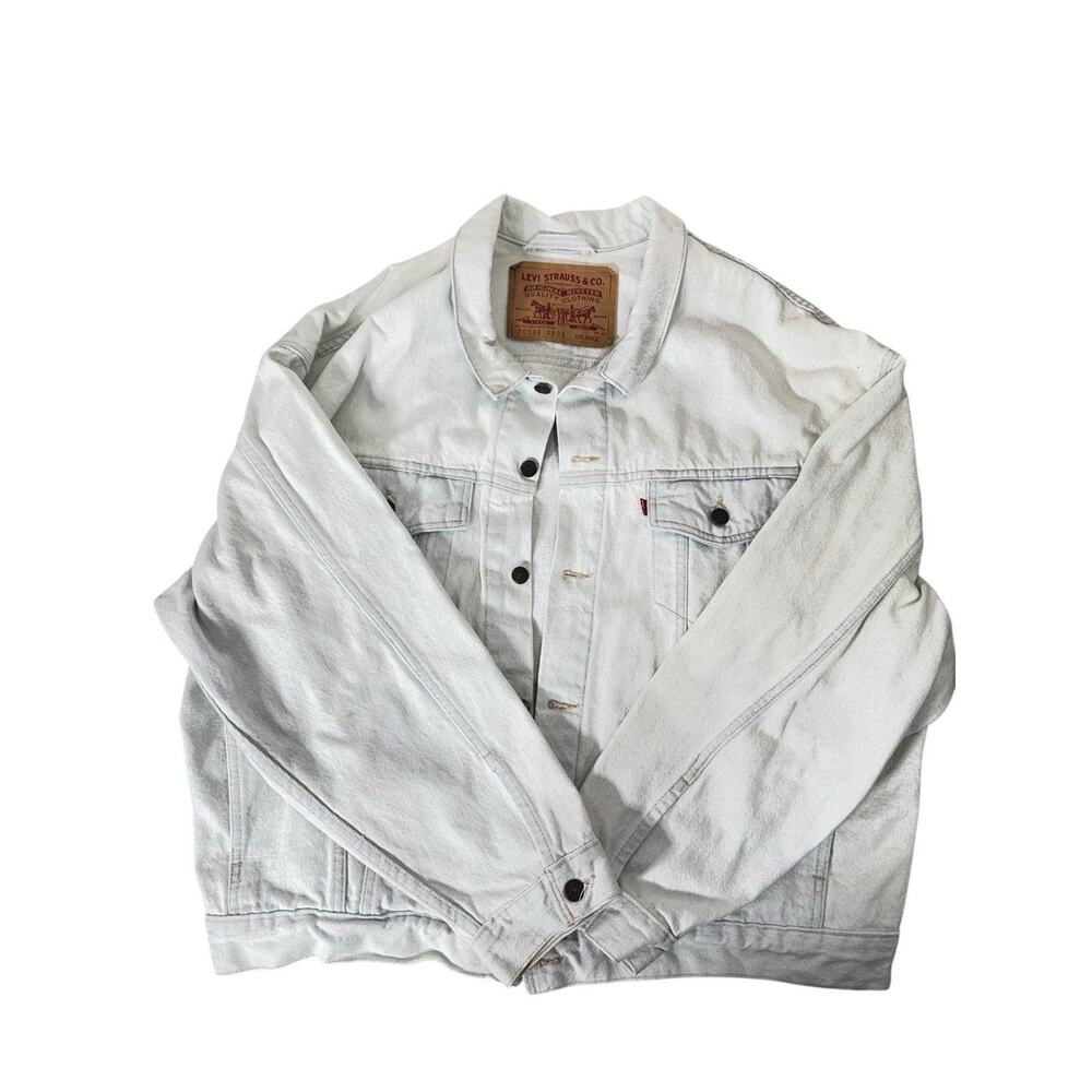 Vintage 1980 Levi’s 70598 4803 Trucker Denim Jacket Size XXL White Wash USA